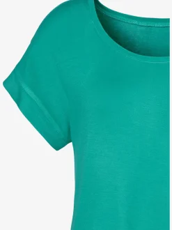 Vivance T-Shirts<T-shirt à manches courtes large bordure à la finition des manches