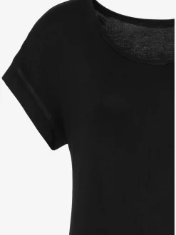 Vivance T-Shirts<T-shirt à manches courtes large bordure à la finition des manches