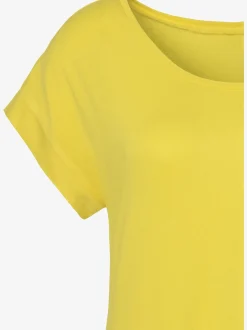 Vivance T-Shirts<T-shirt à manches courtes large bordure à la finition des manches