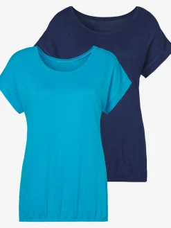 Vivance T-Shirts<T-shirt à manches courtes large bordure à la finition des manches