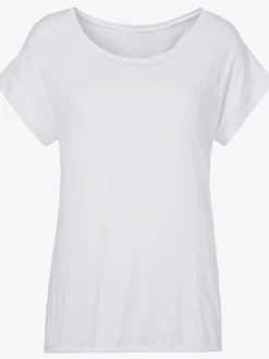 Vivance T-Shirts<T-shirt à manches courtes large bordure à la finition des manches