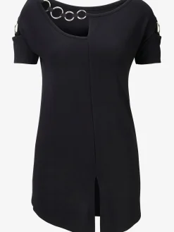 Linea Tesini T-Shirts<T-shirt à manches courtes éléments décoratifs à l'encolure et aux manches