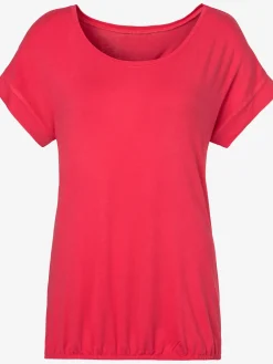 Vivance T-Shirts<T-shirt à manches courtes large bordure à la finition des manches