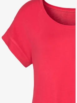 Vivance T-Shirts<T-shirt à manches courtes large bordure à la finition des manches