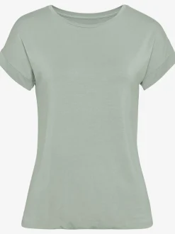 Vivance T-Shirts<T-shirt à manches courtes large bordure à la finition des manches