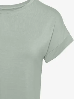 Vivance T-Shirts<T-shirt à manches courtes large bordure à la finition des manches