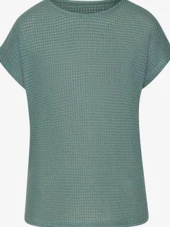 Vivance T-Shirts<T-shirt à manches courtes matière gaufrée légèrement transparente