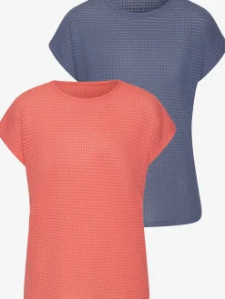 Vivance T-Shirts<T-shirt à manches courtes matière gaufrée légèrement transparente