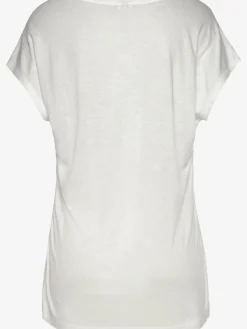 LASCANA T-Shirts<T-shirt à manches courtes mélange de matières tendance