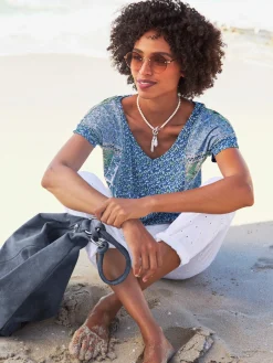 Linea Tesini T-Shirts<T-shirt à manches courtes motif patchwork