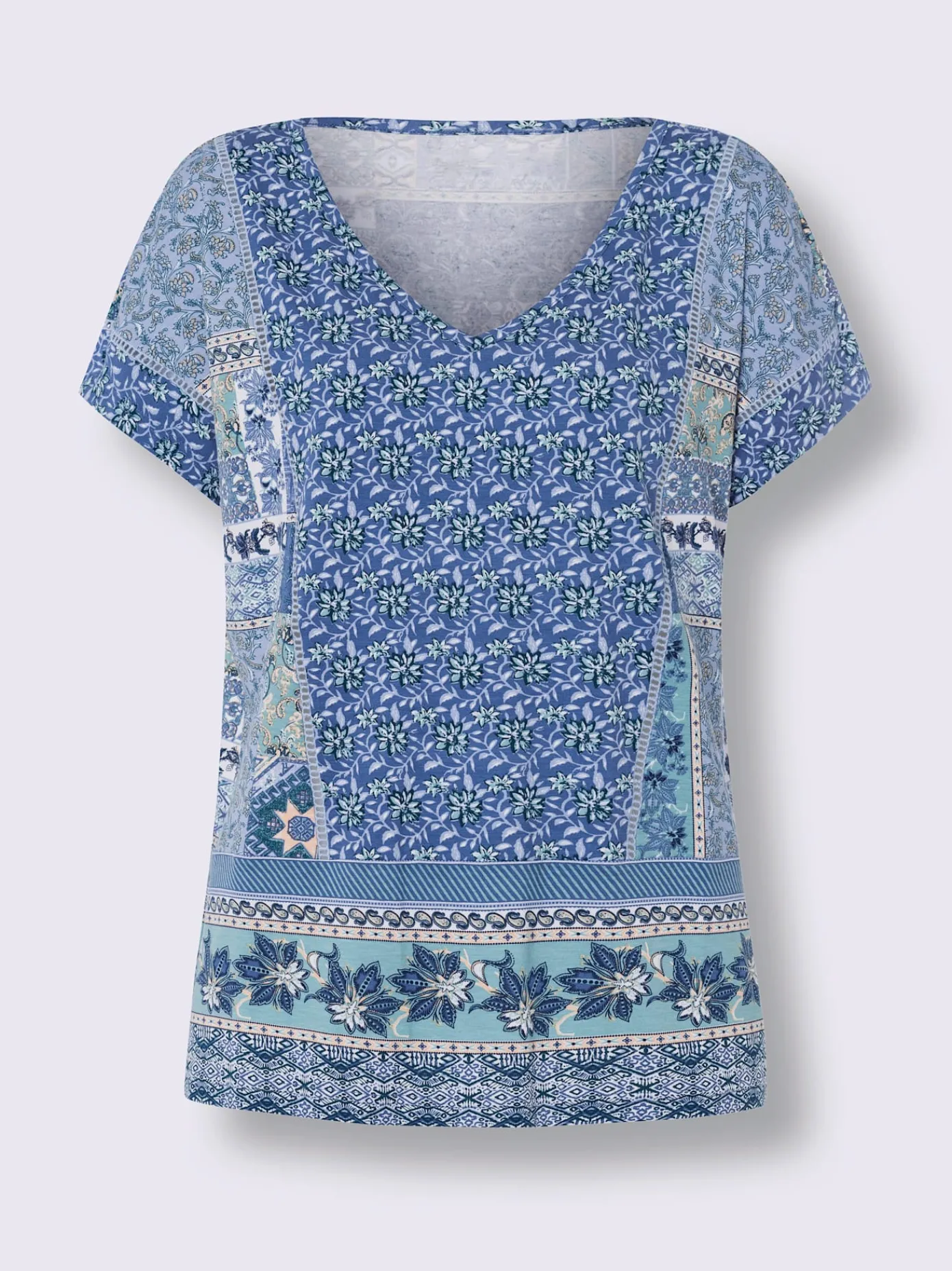 Linea Tesini T-Shirts<T-shirt à manches courtes motif patchwork