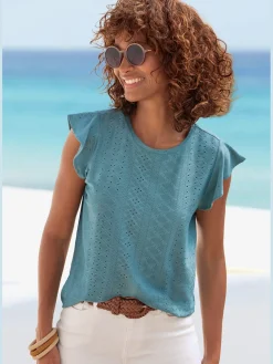 Vivance T-Shirts<T-shirt à manches courtes manches chauve-souris délicates