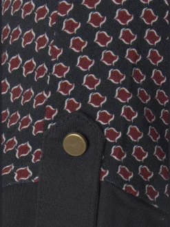 Vivance T-Shirts<T-shirt à manches courtes manches à bords francs avec bordure unie et bouton doré