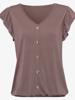 LASCANA T-Shirts<T-shirt à manches courtes manches courtes chauve-souris