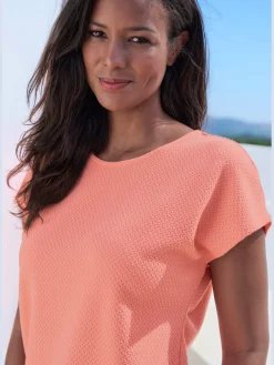 Vivance T-Shirts<T-shirt à manches courtes motif jacquard discret