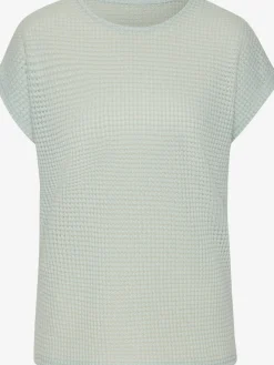 Vivance T-Shirts<T-shirt à manches courtes matière gaufrée légèrement transparente