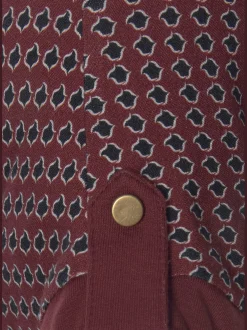 Vivance T-Shirts<T-shirt à manches courtes manches à bords francs avec bordure unie et bouton doré