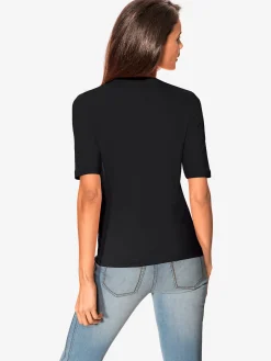 Ashley Brooke T-Shirts<T-shirt à manches courtes manches mi-longues et encolure en v féminine