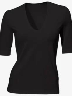 Ashley Brooke T-Shirts<T-shirt à manches courtes manches mi-longues et encolure en v féminine