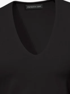 Ashley Brooke T-Shirts<T-shirt à manches courtes manches mi-longues et encolure en v féminine