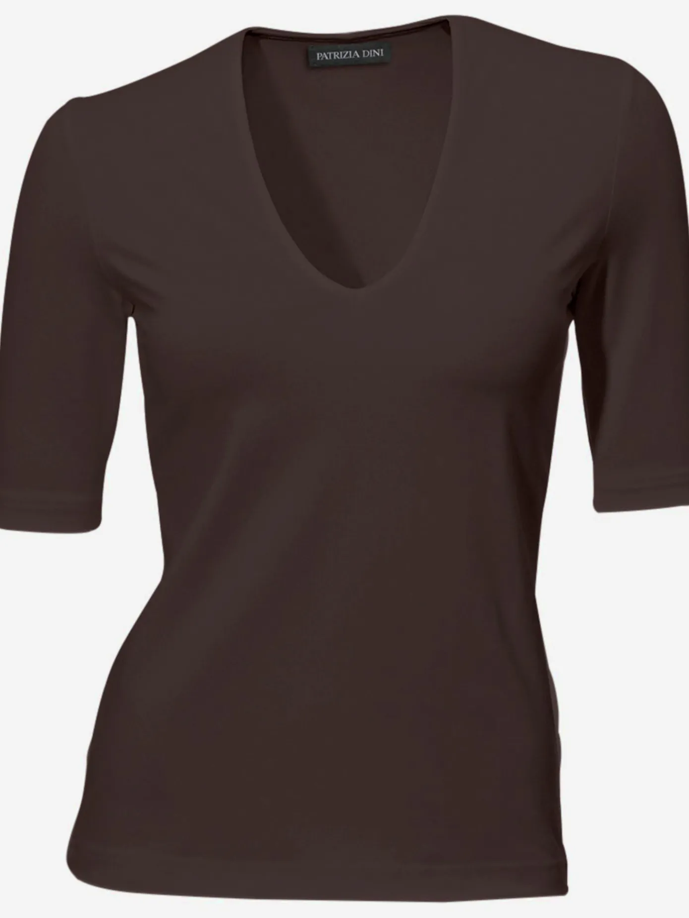 Ashley Brooke T-Shirts<T-shirt à manches courtes manches mi-longues et encolure en v féminine