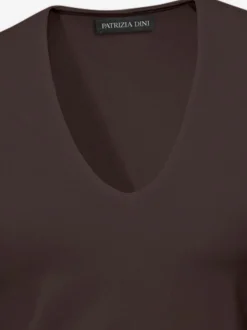 Ashley Brooke T-Shirts<T-shirt à manches courtes manches mi-longues et encolure en v féminine