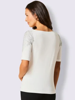 CREATION L PREMIUM Tenues De Cérémonie|T-Shirts<T-shirt à manches courtes mélange coton et lyocell de qualité