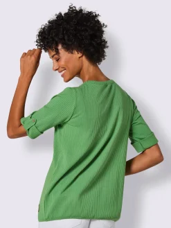 CREATION L PREMIUM T-Shirts<T-shirt à manches courtes mélange coton et lyocell de qualité