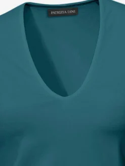 Ashley Brooke T-Shirts<T-shirt à manches courtes manches mi-longues et encolure en v féminine