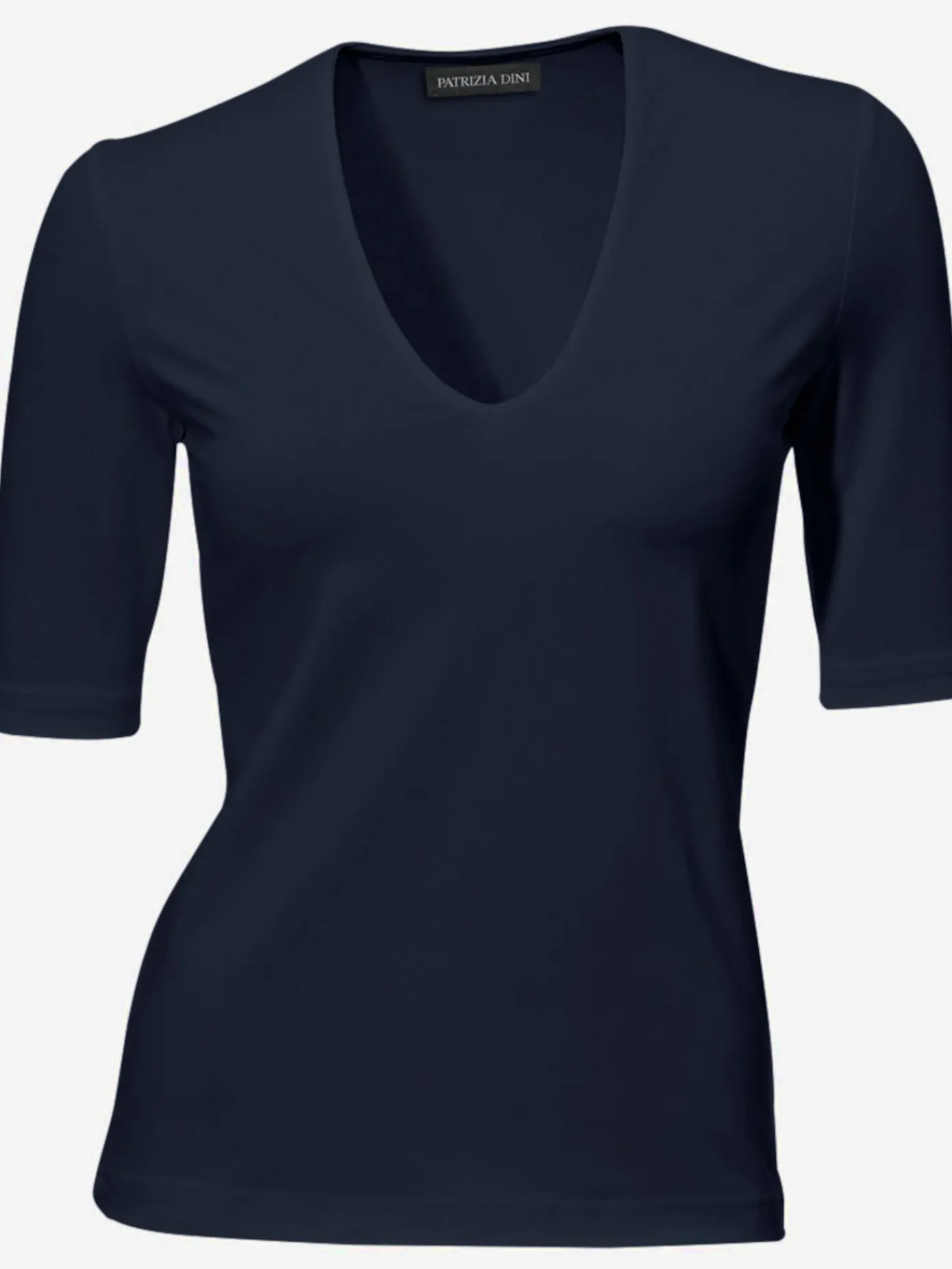 Ashley Brooke T-Shirts<T-shirt à manches courtes manches mi-longues et encolure en v féminine