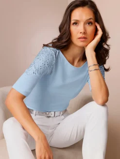 CREATION L PREMIUM Tenues De Cérémonie|T-Shirts<T-shirt à manches courtes mélange coton et lyocell de qualité