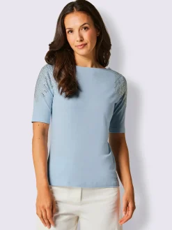 CREATION L PREMIUM Tenues De Cérémonie|T-Shirts<T-shirt à manches courtes mélange coton et lyocell de qualité