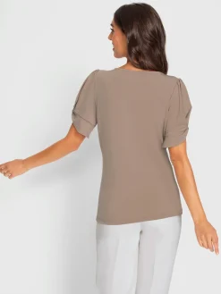 Ashley Brooke T-Shirts<T-shirt à manches courtes nœuds aux manches