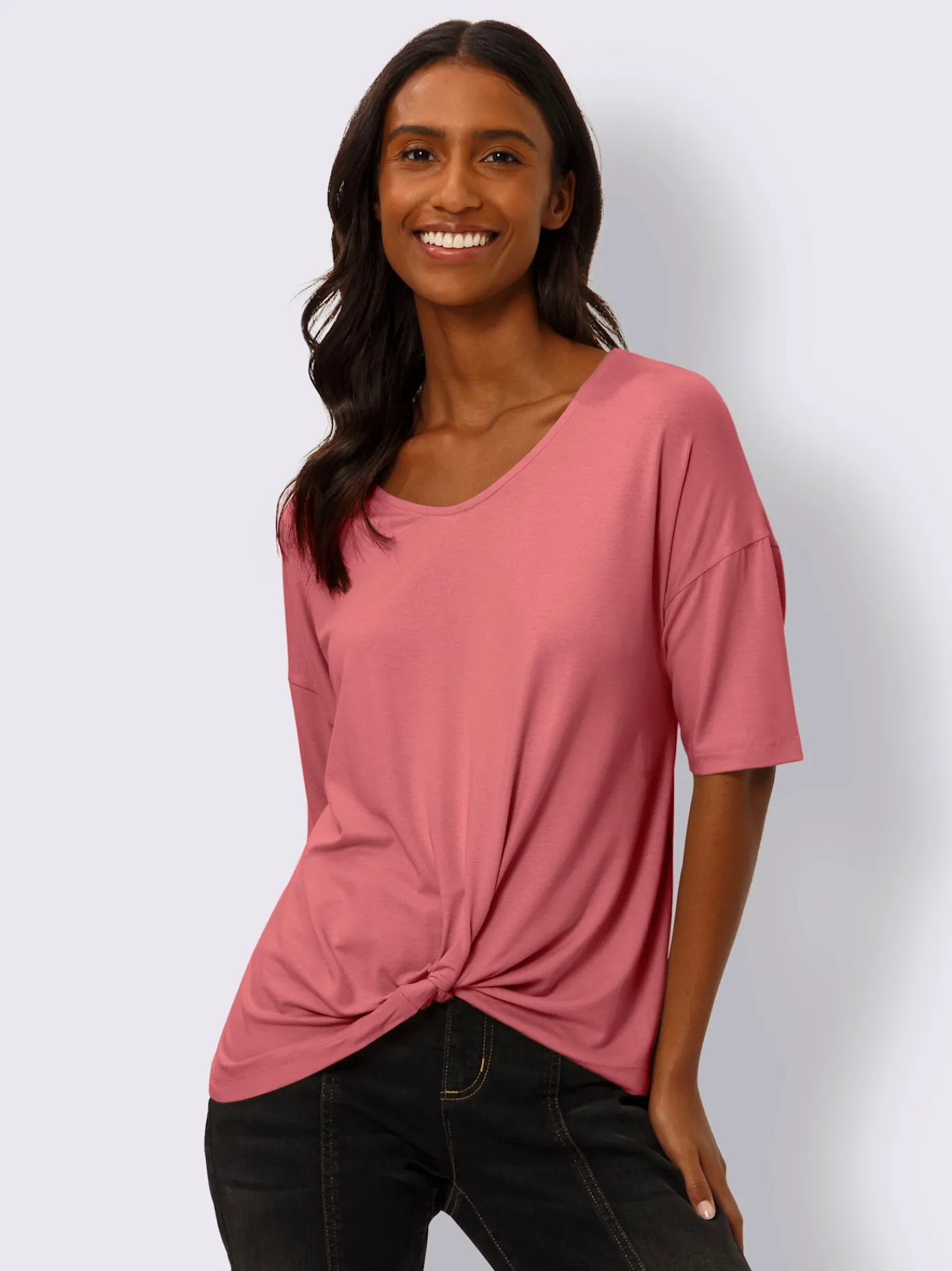 Best Connection T-Shirts<T-shirt à manches courtes nœud décoratif tendance