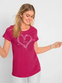 T-Shirts<T-shirt à manches courtes pur coton