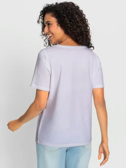 T-Shirts<T-shirt à manches courtes pur coton