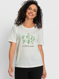 T-Shirts<T-shirt à manches courtes pur coton