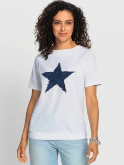 T-Shirts<T-shirt à manches courtes pur coton