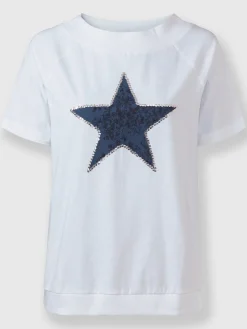 T-Shirts<T-shirt à manches courtes pur coton