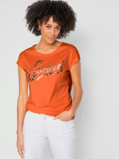 T-Shirts<T-shirt à manches courtes pur coton