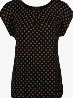 LASCANA T-Shirts<T-shirt à manches courtes plis tendance à l'encolure