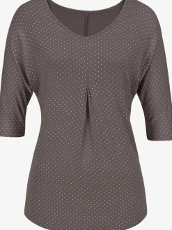 LASCANA T-Shirts<T-shirt à manches courtes pli creux devant pour un tombé fluide