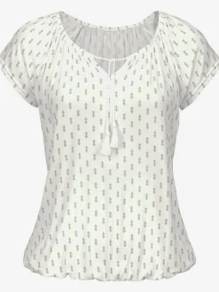 Vivance T-Shirts<T-shirt à manches courtes plis et houppe à nouer