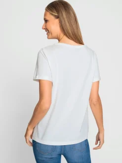 Rick Cardona T-Shirts<T-shirt à manches courtes petites pierres brillantes fantaisie