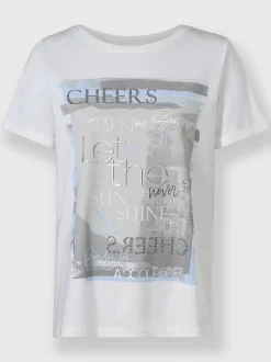 Rick Cardona T-Shirts<T-shirt à manches courtes petites pierres brillantes fantaisie