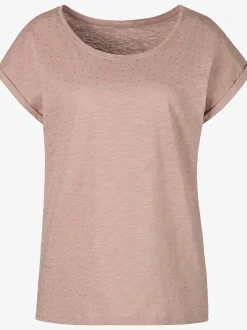 Vivance T-Shirts<T-shirt à manches courtes petits pois pailletés couleur argent