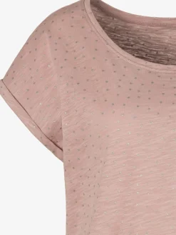 Vivance T-Shirts<T-shirt à manches courtes petits pois pailletés couleur argent