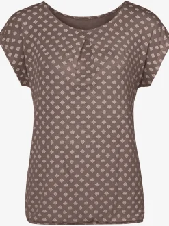 LASCANA T-Shirts<T-shirt à manches courtes plis tendance à l'encolure