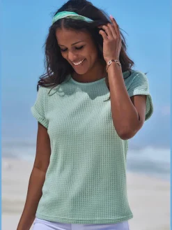 Vivance T-Shirts<T-shirt à manches courtes qualité piqué ultra-douce