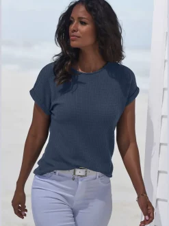 Vivance T-Shirts<T-shirt à manches courtes qualité piqué ultra-douce